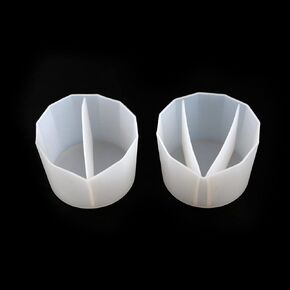 Oedema 2PCS Silicone Split Cups Fluid Art Split Cups Reusable Mixing Cup 2+3 Channels, for Paint Pouring, Drawing, Crafts