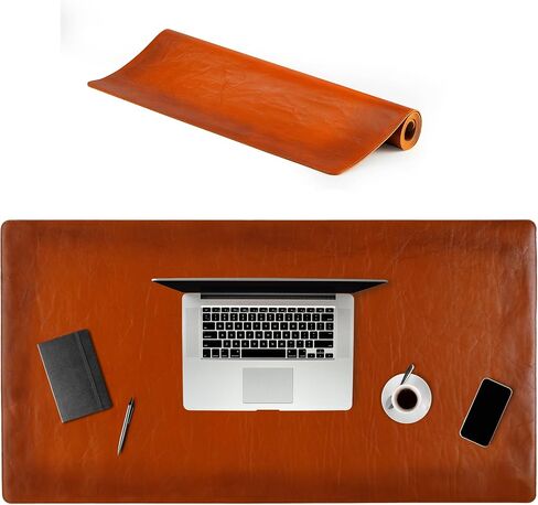Leather Desk Mat - Executive Real Leather Desk Pad - Genuine Leather Office Desktop mat - Large (18 3/4" X 35 3/4") | Non-Slip Leather Desk Blotter in Saudi Arabia