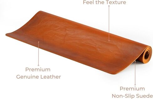 Leather Desk Mat - Executive Real Leather Desk Pad - Genuine Leather Office Desktop mat - Large (18 3/4" X 35 3/4") | Non-Slip Leather Desk Blotter in Saudi Arabia
