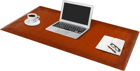 Leather Desk Mat - Executive Real Leather Desk Pad - Genuine Leather Office Desktop mat - Large (18 3/4" X 35 3/4") | Non-Slip Leather Desk Blotter in Saudi Arabia