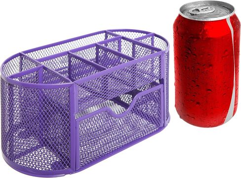 MyGift Metal Wire Mesh Desktop Supplies Organizer Caddy with 8 Compartments and Storage Drawer for Home Office School Dorm (Black)) in Saudi Arabia