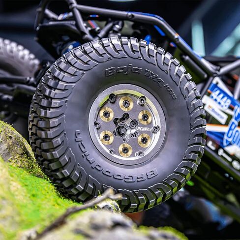 RCAWD 2PCS Cyberwheelz 2.2 Beadlock Wheel Rim Detachable Counterweights for 1/10 RC Crawler Series Upgrades Parts Black in Saudi Arabia