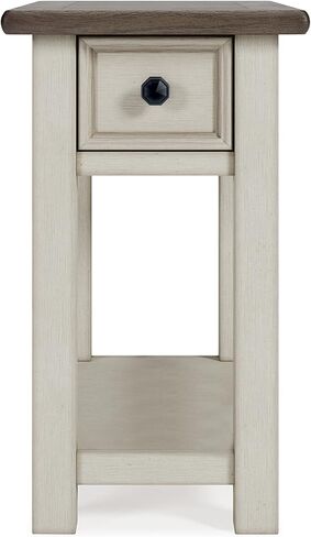 Signature Design by Ashley Bolanburg Farmhouse Chair Side End Table, Light Brown & Whitewash in Saudi Arabia