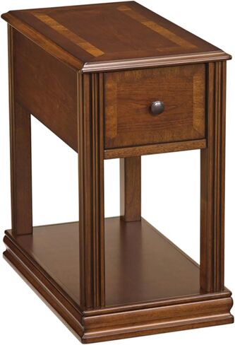 Signature Design by Ashley Breegin New Traditional Wooden Chair Side End Table, Brown in Saudi Arabia