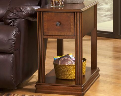 Signature Design by Ashley Breegin New Traditional Wooden Chair Side End Table, Brown in Saudi Arabia