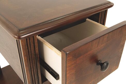 Signature Design by Ashley Breegin New Traditional Wooden Chair Side End Table, Brown in Saudi Arabia