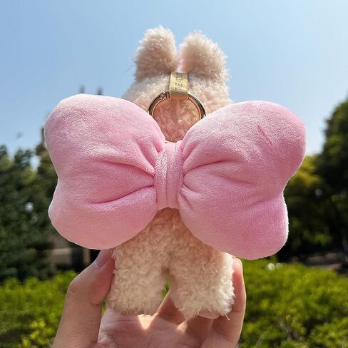 Labubu Clothes – 17cm Labubu Doll Pink Bow: Plush Comfort Filled with Pearl Cotton, Made for Snuggly Home Moments (Doll Not Included) in Saudi Arabia