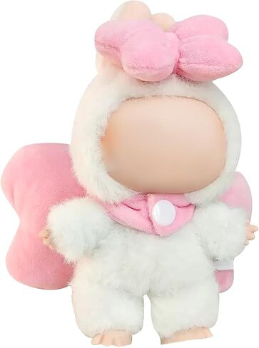 Labubu Clothes – 17cm Labubu Doll Pink Bow: Plush Comfort Filled with Pearl Cotton, Made for Snuggly Home Moments (Doll Not Included) in Saudi Arabia
