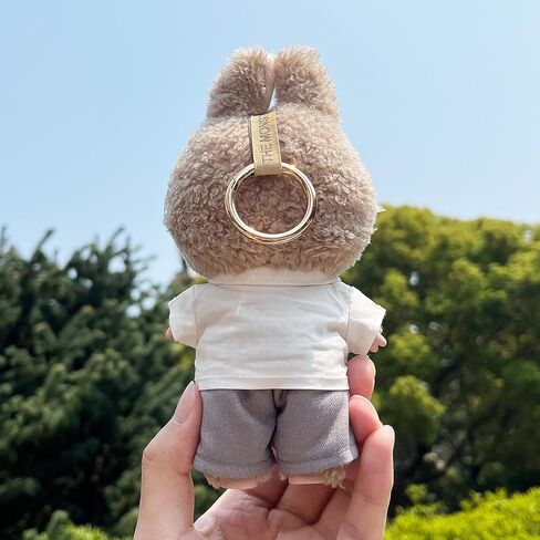 Labubu Clothes – 17cm Labubu Doll Pink Bow: Plush Comfort Filled with Pearl Cotton, Made for Snuggly Home Moments (Doll Not Included) in Saudi Arabia