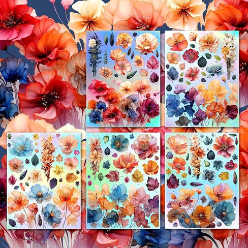 Decoupage Paper Pack (15 Sheets 8"x11") Amazing Delicate Fantastic Flowers HANATABA Vintage Styled Ephemera Pictures for Decoupage Craft and Scrapbooking in Kuwait