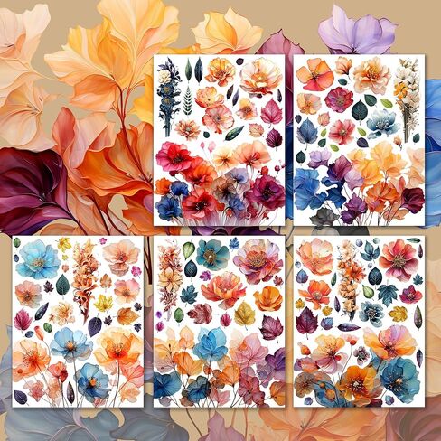 Decoupage Paper Pack (15 Sheets 8"x11") Amazing Delicate Fantastic Flowers HANATABA Vintage Styled Ephemera Pictures for Decoupage Craft and Scrapbooking in Kuwait