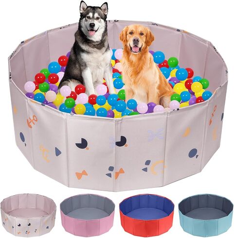 Foldable Ball Pit, Foldable Ball Pit for Dogs, Ball Pit for Dogs, Dog Ball Pit for All Types of Dogs, Portable and Foldable Kids Ball Pit, Suitable for Indoor and Outdoor (Without Toy Ball) in Saudi Arabia