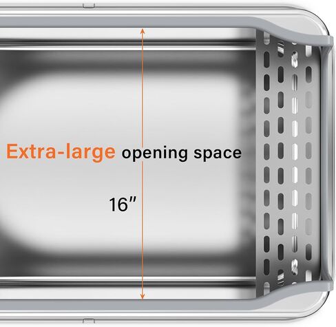 Stainless Steel Litter Box - Entirely Metal high Side Litter Box - XXL Stainless Steel Cat Litter Box for Big Cats & Multiple Cats Use-Rugged & Easy to Clean,Odor Free (Step-Sliver, XL) in Saudi Arabia