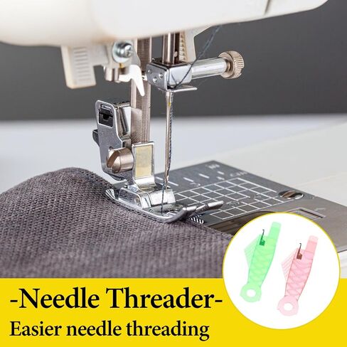 Jeffdad 12Pcs Fish Mouth Sewing Machine Needle Threader, Automatic Sewing Needle Threader Simple Needle Threader Tool Quick Needle Threader Set(3.1cm) in Saudi Arabia