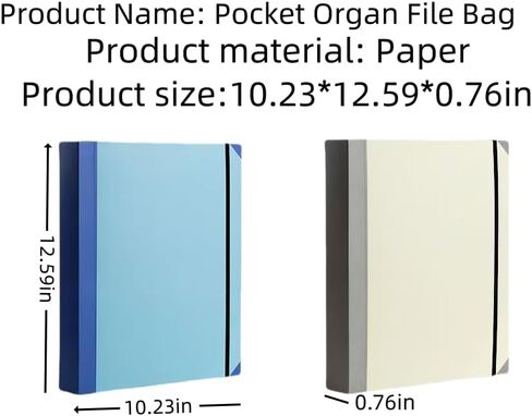 in case i go Missing Binder，Organizer，Binder，Important Document Organizer，Life Binder，Accordion File Organize（10.23 * 12.59 * 0.67in） (Blue) in Saudi Arabia