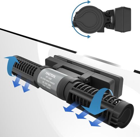 MagTool Wave Maker for Aquarium, Gyre Wavemaker, 1600-4200GPH Adjustable Cross Flow Wave Maker with Sine Wave Tech (MT-1600) in Kuwait