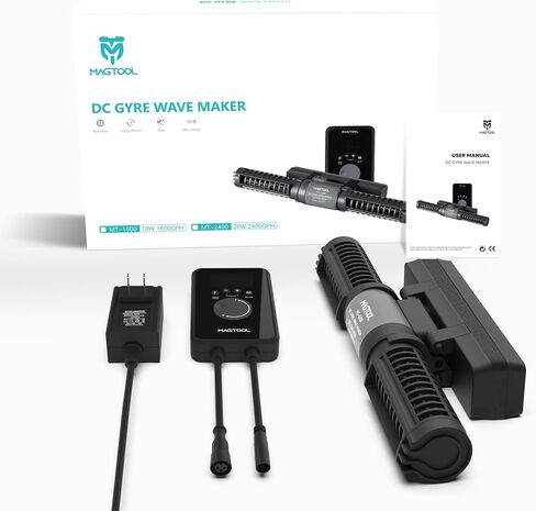 MagTool Wave Maker for Aquarium, Gyre Wavemaker, 1600-4200GPH Adjustable Cross Flow Wave Maker with Sine Wave Tech (MT-1600) in Kuwait