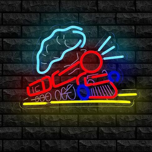 Trains LED Neon Light Sign - Eye - Catching Neon Signs for Wall Decor, Perfect for Kids Room in Saudi Arabia