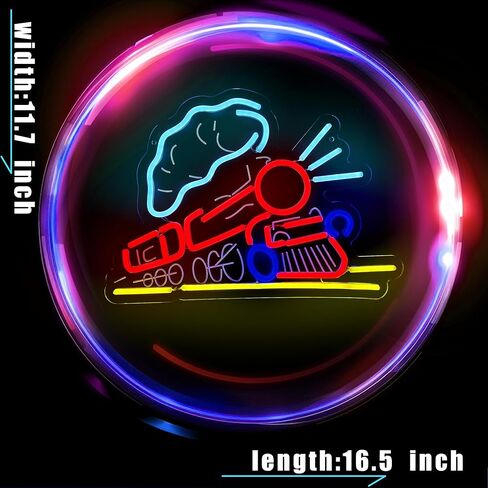Trains LED Neon Light Sign - Eye - Catching Neon Signs for Wall Decor, Perfect for Kids Room in Saudi Arabia