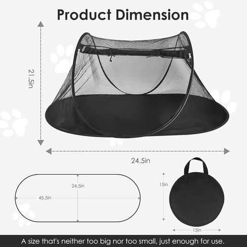 Portable Cat Tent for Bearded Dragon, Outdoor Cat Enclosures, Portable Pet Playpen for Cats and Small Animals, Pet Enclosure with Carry Bag(Rose Red) in Saudi Arabia