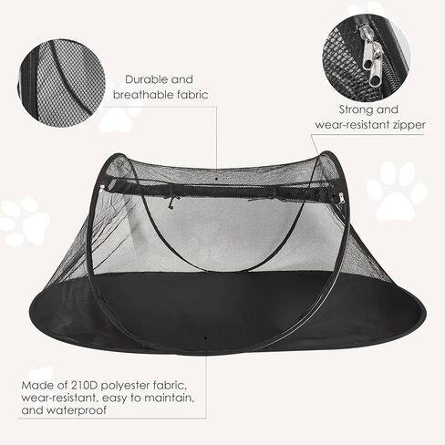 Portable Cat Tent for Bearded Dragon, Outdoor Cat Enclosures, Portable Pet Playpen for Cats and Small Animals, Pet Enclosure with Carry Bag(Rose Red) in Saudi Arabia