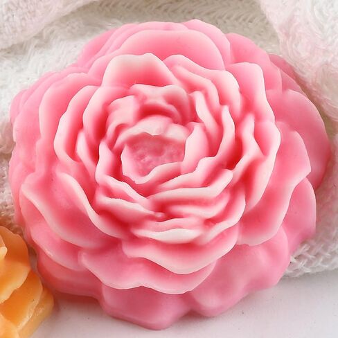 Peony Flower Silicone Mold Peony Candle Molds Peony Flower Mold for Candle Making Aromatherapy Gypsum Candles Candle Home Decoration in Saudi Arabia