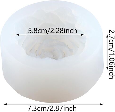 Peony Flower Silicone Mold Peony Candle Molds Peony Flower Mold for Candle Making Aromatherapy Gypsum Candles Candle Home Decoration in Saudi Arabia