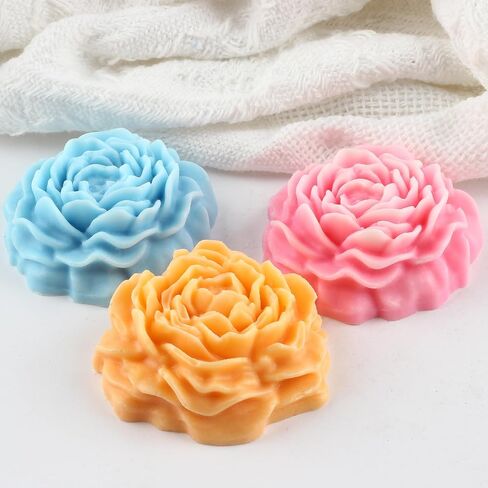 Peony Flower Silicone Mold Peony Candle Molds Peony Flower Mold for Candle Making Aromatherapy Gypsum Candles Candle Home Decoration in Saudi Arabia