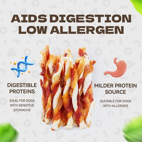 Dog Treats Chicken Wrapped Double Sweet Potato, Real Chicken Jerky Dog Treats High Protein Dog Training Treats Dog Snacks Dog Chews for Small Medium Large Dog 10.54oz in Saudi Arabia