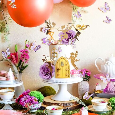 JeVenis Pink Fairy Cake Decoration Mushroom Cake Decoration Fairy Cake Decoration Garden Fairy Cake Decoration Fairy Party Supplies Fairy Party Favors in Saudi Arabia