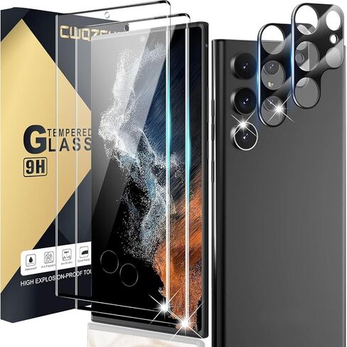 [4+3 Pack Galaxy A15 Screen Protector, 4 Pack Tempered Glass with 3 Pack Camera Lens Protector, High Clarity, Anti-Shatter, Bubble Free for Samsung A15 5G Screen Protector in Saudi Arabia