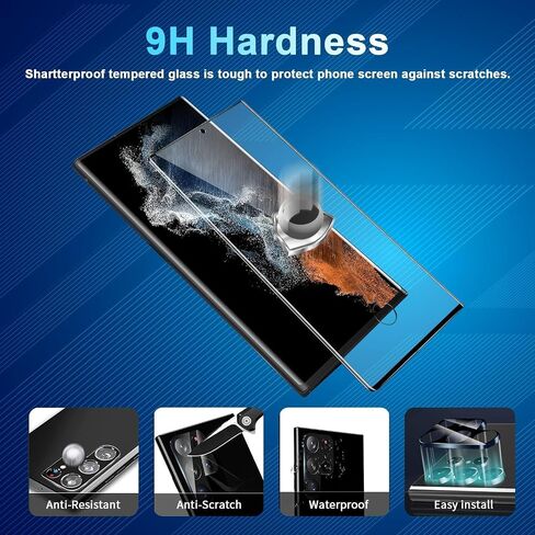 [4+3 Pack Galaxy A15 Screen Protector, 4 Pack Tempered Glass with 3 Pack Camera Lens Protector, High Clarity, Anti-Shatter, Bubble Free for Samsung A15 5G Screen Protector in Saudi Arabia