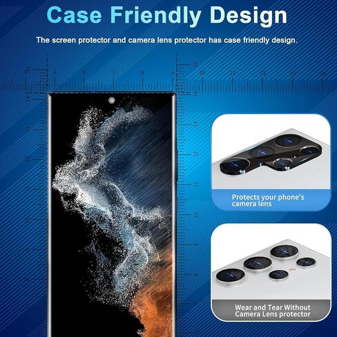 [4+3 Pack Galaxy A15 Screen Protector, 4 Pack Tempered Glass with 3 Pack Camera Lens Protector, High Clarity, Anti-Shatter, Bubble Free for Samsung A15 5G Screen Protector in Saudi Arabia