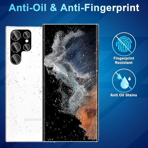 [4+3 Pack Galaxy A15 Screen Protector, 4 Pack Tempered Glass with 3 Pack Camera Lens Protector, High Clarity, Anti-Shatter, Bubble Free for Samsung A15 5G Screen Protector in Saudi Arabia