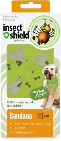 Insect Repellant Dog Bandana for Protecting Dogs from Fleas, Ticks, and Mosquitoes, Paisley, Red in Saudi Arabia
