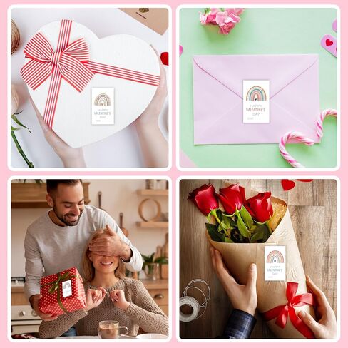 60pcs ملصقات هدايا عيد الحب - ملصقات الفشار بالملصقات ذاتية الالتصاق - هدية عيد الحب السعيد ديكورات ملصقات قابلة للكتابة للفتيان - A03 in Saudi Arabia