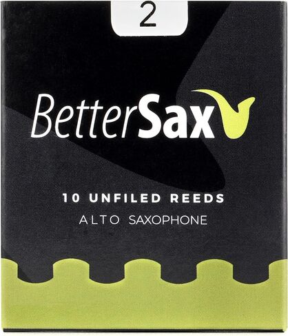 BetterSax Jazz Cut Alto Saxophone Reeds - 3.0 (10-Pack) - 100% Organic, Superior Quality in Saudi Arabia