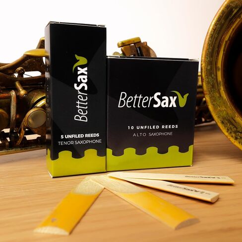 BetterSax Jazz Cut Alto Saxophone Reeds - 3.0 (10-Pack) - 100% Organic, Superior Quality in Saudi Arabia