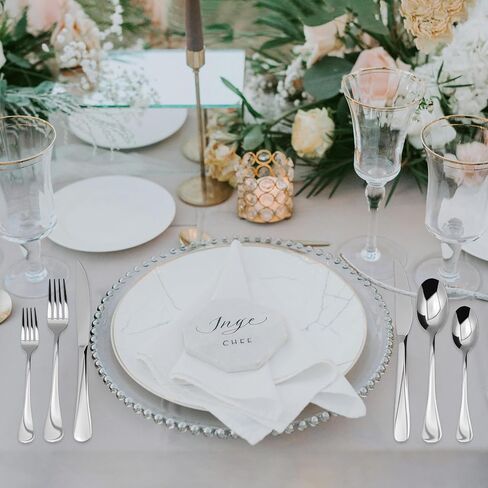 Silverware Set,32 piece Siverware Set and Serving Utensil Set,Stainless Steel Knives Spoon Forks Set for Home, Kitchen, Mirror Polished& Dishwasher Safe (5.5-11.2Inch Serving set+Silverware set-32pcs) in Saudi Arabia