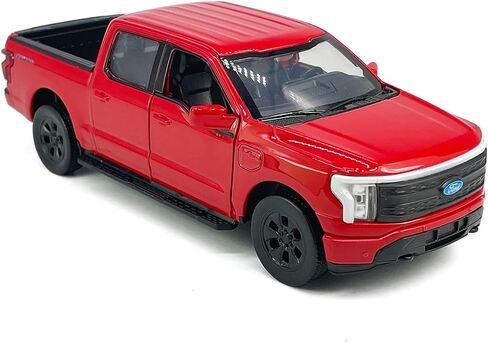 1:36 Scale 2022 F-150 EV Lightning Platinum Pickup Truck Model Toy Car Metal Diecast Toy Vehicle, Doors Open, Light Sound, Pull Back, Toys for Boys Kids Gifts, Men Collection, Home Office Décor, Gray in Saudi Arabia