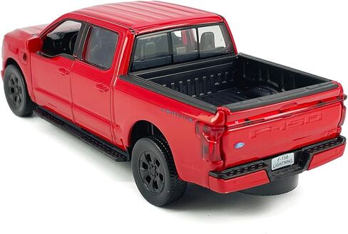 1:36 Scale 2022 F-150 EV Lightning Platinum Pickup Truck Model Toy Car Metal Diecast Toy Vehicle, Doors Open, Light Sound, Pull Back, Toys for Boys Kids Gifts, Men Collection, Home Office Décor, Gray in Saudi Arabia