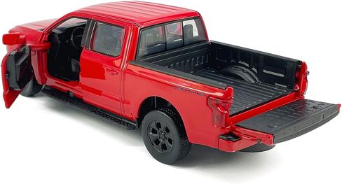 1:36 Scale 2022 F-150 EV Lightning Platinum Pickup Truck Model Toy Car Metal Diecast Toy Vehicle, Doors Open, Light Sound, Pull Back, Toys for Boys Kids Gifts, Men Collection, Home Office Décor, Gray in Saudi Arabia