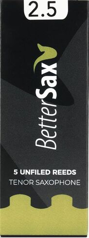 BetterSax Tenor Saxophone Jazz Cut Reeds (Strength 3.0, 5-Pack) - Perfect for Jazz Enthusiasts, Music Classes, and Band Performances in Saudi Arabia