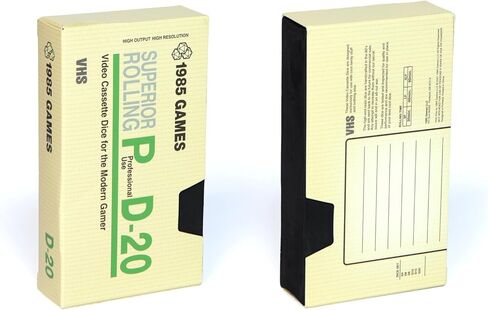 1985 Games DND DICE SET ، VHS Retro Games Box Dice Box ، Resin Handmade Sharp Edge D&D Dice Met for Dungeons & Dragon Games ، تم تعيينه لألعاب لعب الأدوار (Plasmic Punch ، مجموعة من 7 زهر) in Kuwait