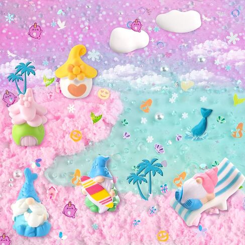LAWOHO 6 Packs Bunny Slime Kit - Cloud Slime, Butter Slime & Clear Slime, Crunchy Slime with Easter Slime Add-ins, Fluffy Slime Kits for Girls & Boys, 360ml Pink & Green Easter Slime Making Kit in Saudi Arabia
