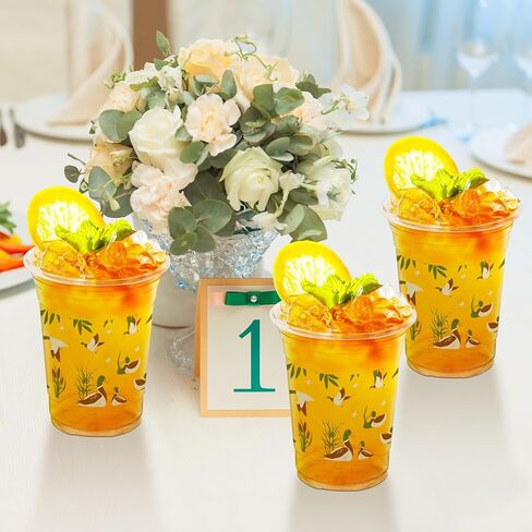 50 PCS 16 OZ Mallard Duck Cups for Mallard Duck Party Decorations Mallard Duck Baby Shower Cups Plastic Discipable Actable Cups Fridity Party Supplies in Kuwait