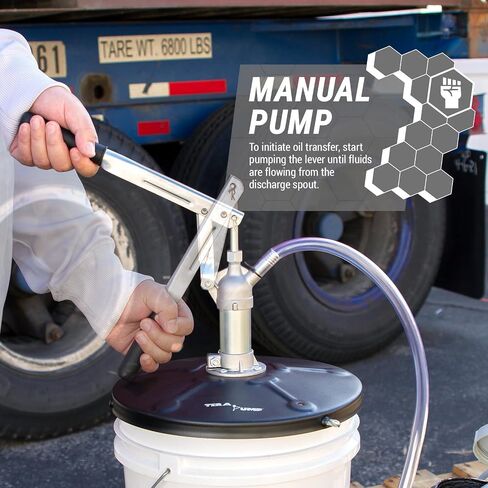 TERA PUMP TRPAIL-M - Telescopic Electric Operated Pail Pump - 5 Gallon Buckets Pail Attachment Pump with Flow Meter For [ Kerosene Gasoline Engine Oil Diesel DEF Hydraulic Oil Water Etc ] in Saudi Arabia