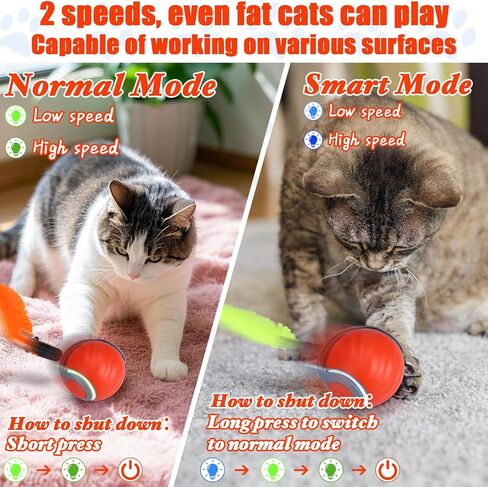 ألعاب Aiersa Cat للقطط البالغة الداخلية الملل ، لعبة Cat Tail Tail ، كرات ألعاب القطط الذكية التفاعلية ، ألعاب القطط المتحركة الأوتوماتيكية للقطط الداخلية ، ألعاب القطط ذاتية القطط مع 3 ذيول و 4 نوابض (زرقاء) in Kuwait