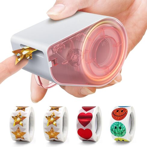 Teacher Appreciation Gifts,Manual Sticker Dispenser for Stickers with 1520Pcs 1Inch Gold Star,Red Heart,Smiley Face Stickers for Kids Reward,Behavior Chart,School Classroom Teacher Supplies(Purple) in Kuwait