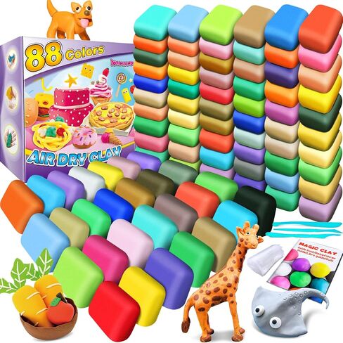 Air Dry Clay 135 Colors, Modeling Clay for Kids, DIY Molding Magic Toy with Tools, Gift for Kids Boys Girls in Kuwait